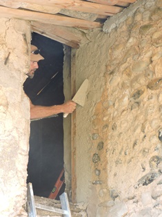 Restauration d'un pigeonnier sur Valensole par des techniques traditionnelles