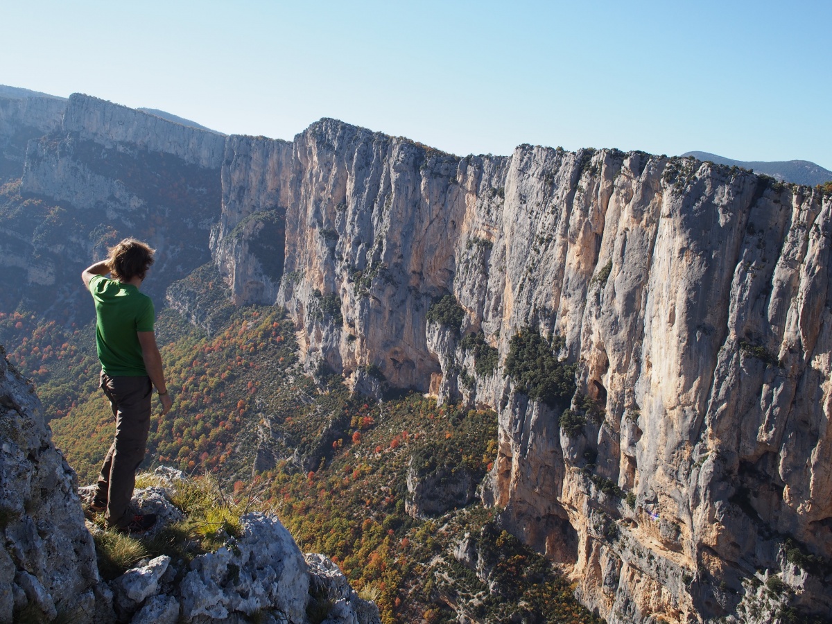 Site des Gorges du Verdon vue sur les parois de l'Escalés 