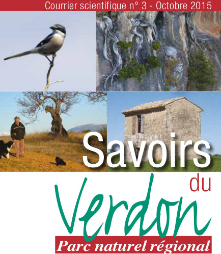 couverture du courrier scientifique du Parc naturel régional du Verdon