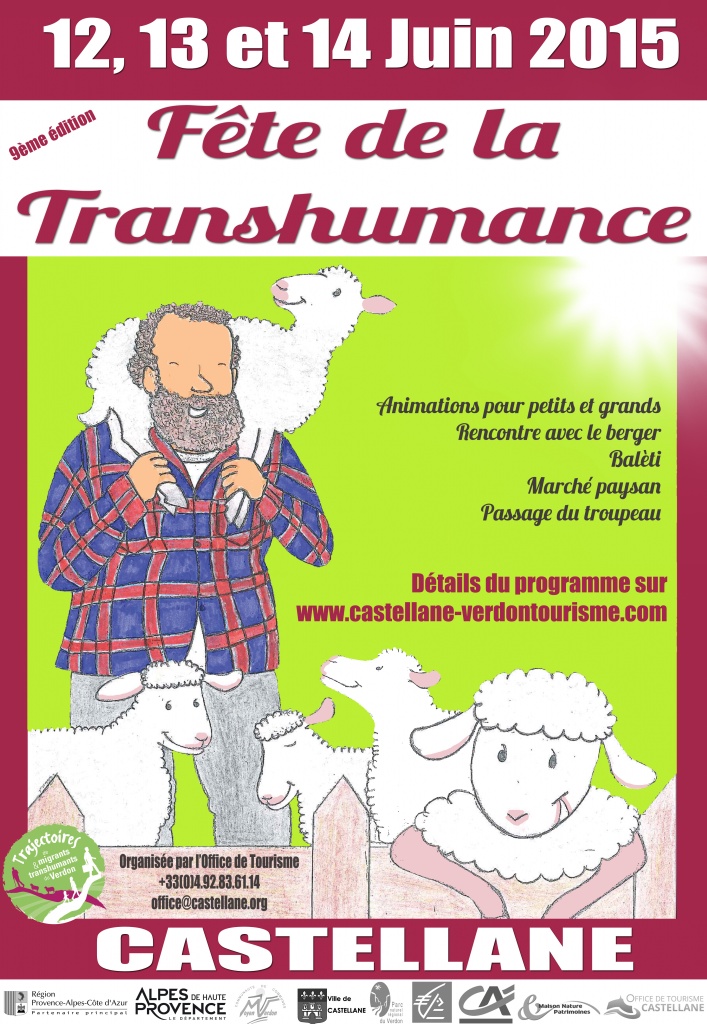 affiche de la fête de la transhumance de Castellane 2015