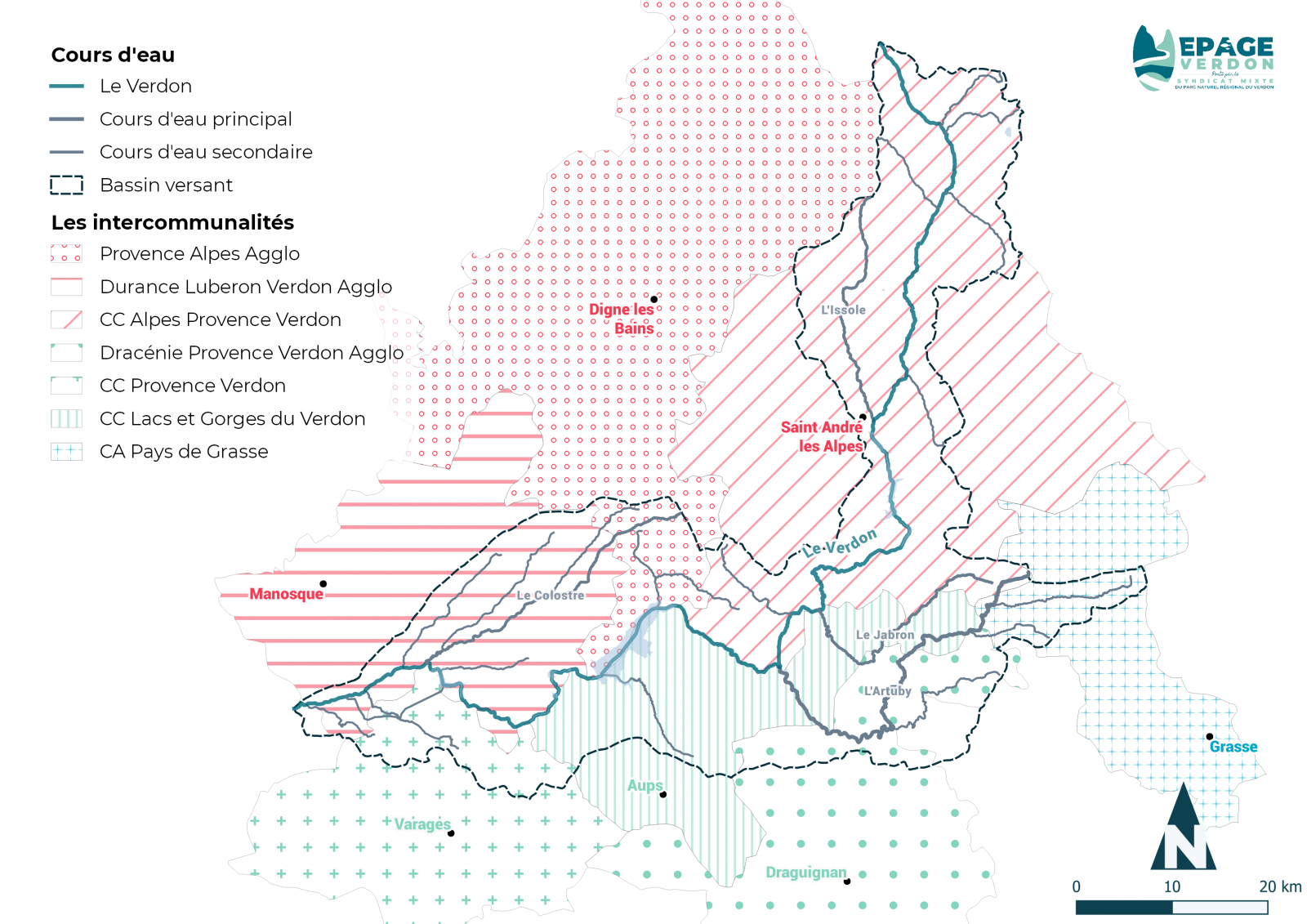 Intercommunalités du bassin versant du Verdon